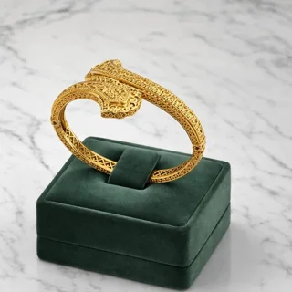 جین 3عددی دستبند قفلی طلا روس کد12503